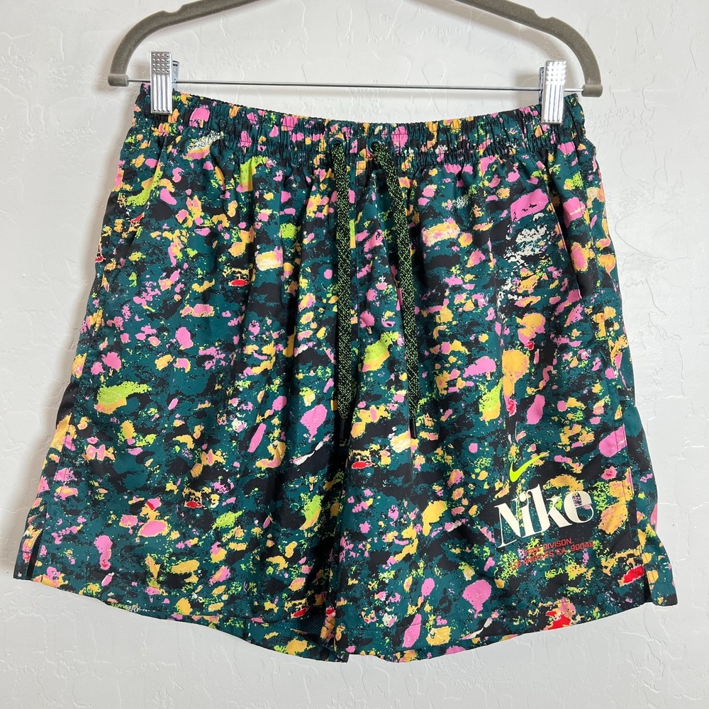Nike Trek Division Los Angeles Splatter Speckled  Print Running Shorts Men's L